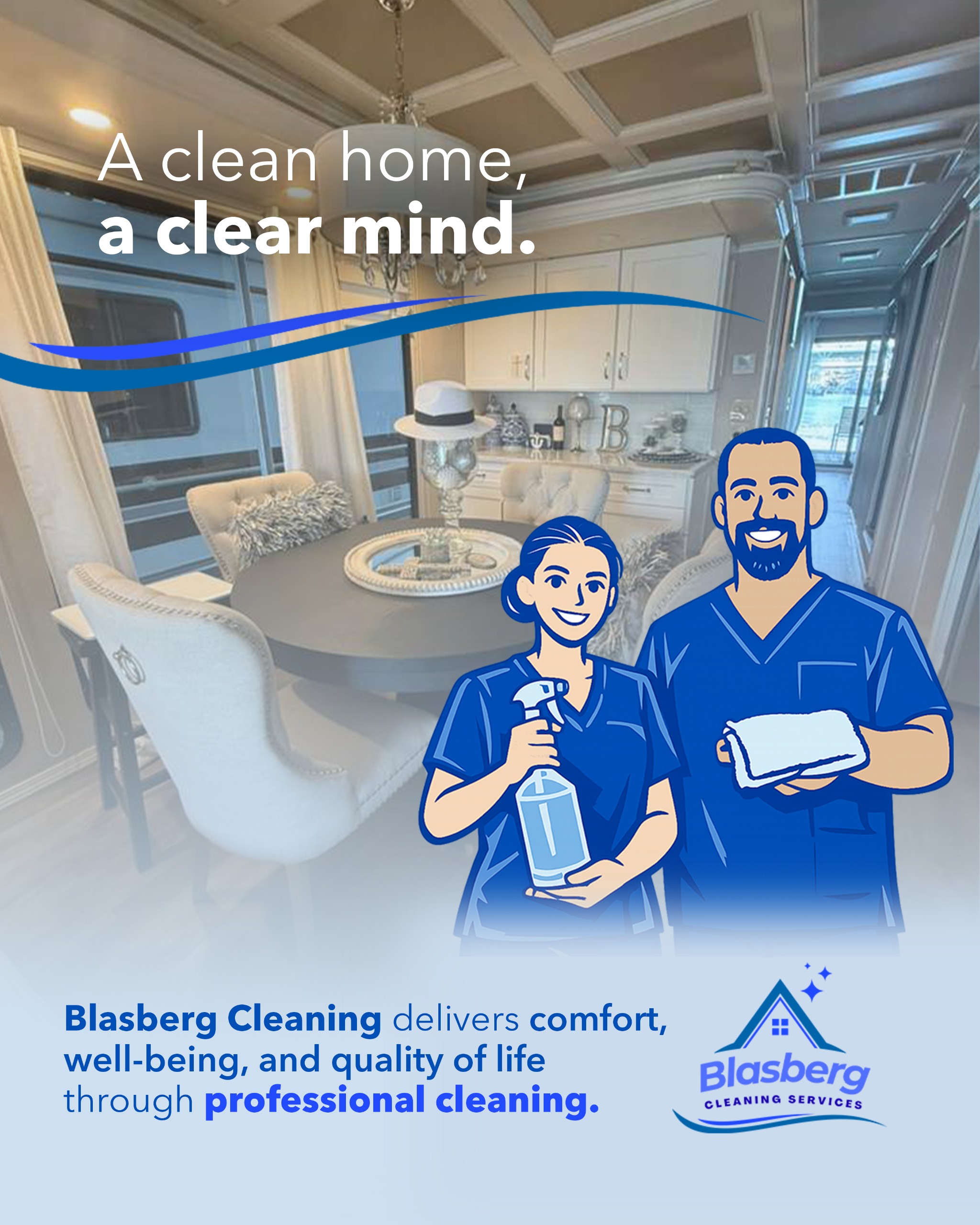Professional cleaning service in action